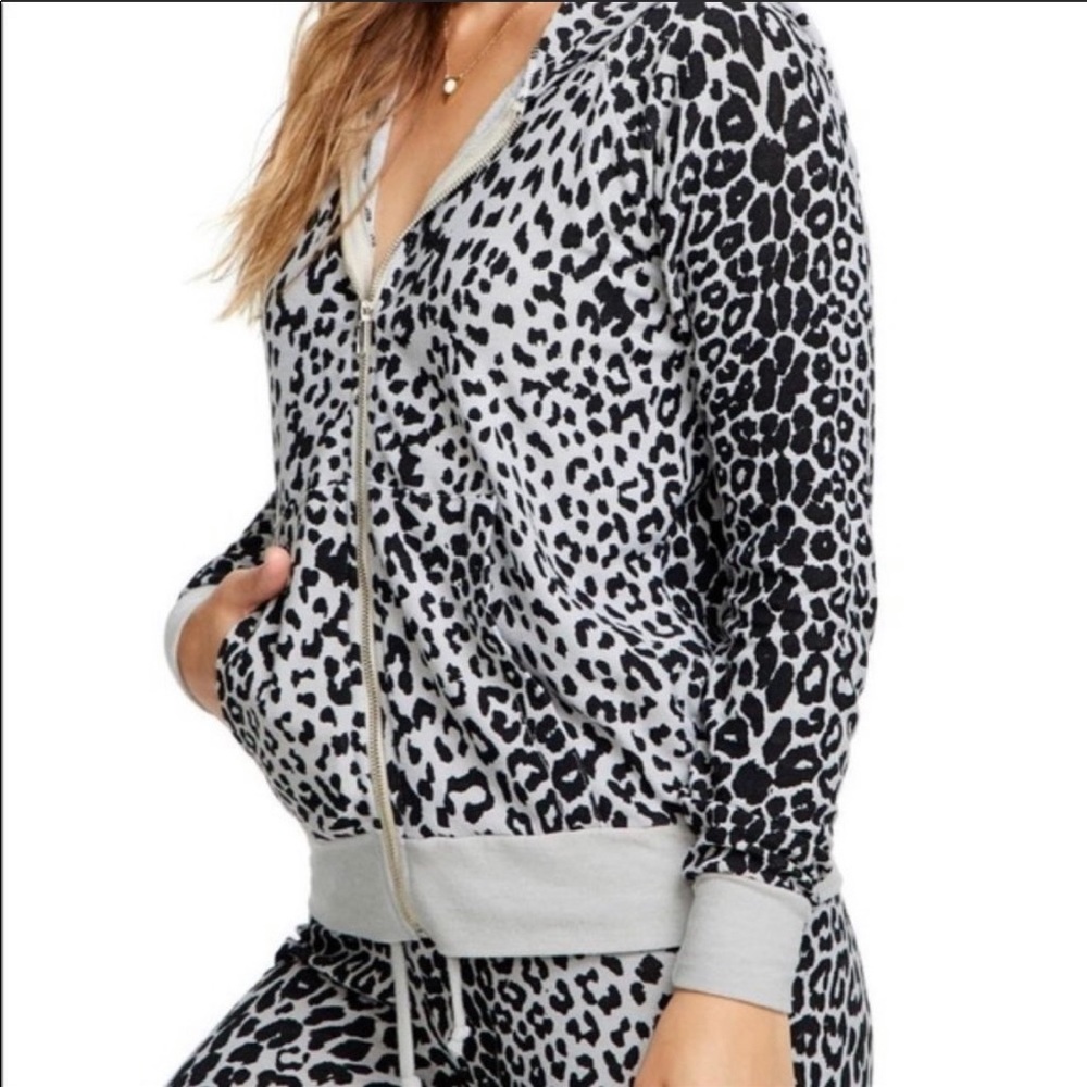 NWT Chaser Leopard print hoodie XS